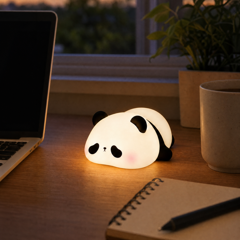 Panda Night Light, Rechargeable with Timer - real life photo 2