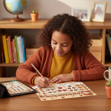 Autumn: Learn, Discover & Play Explore Autumn Through Counting, Matching, Patterns and Logic - real life photo 4