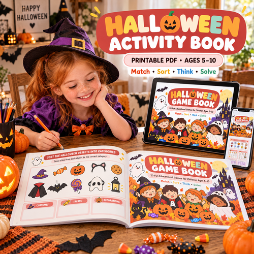 Halloween Game Book: 20 Fun Educational Games
