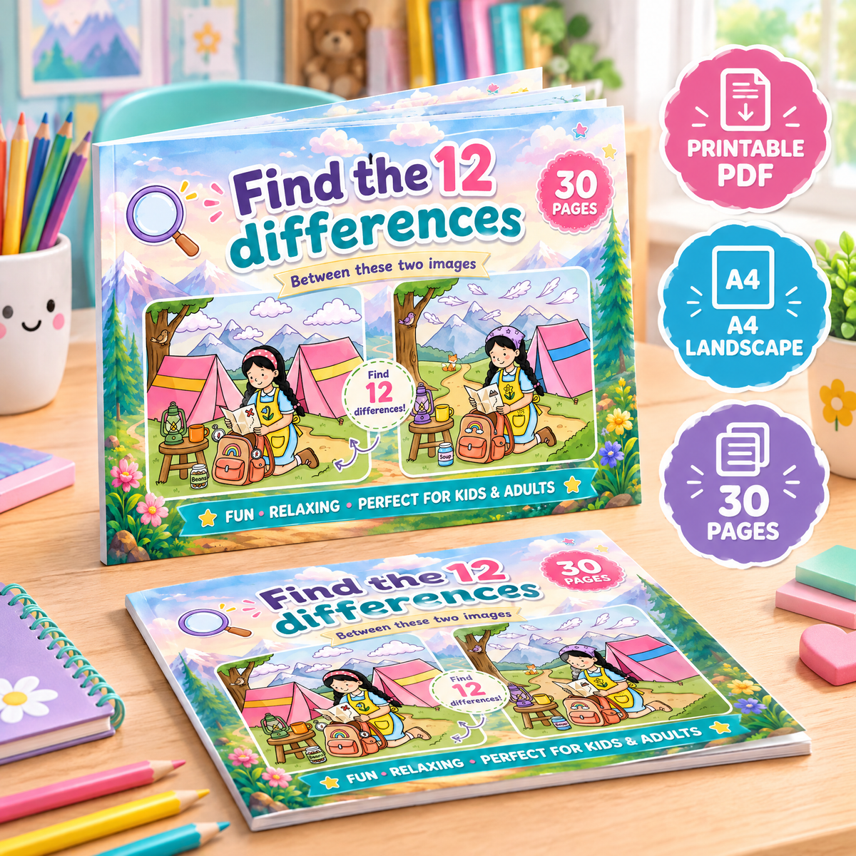 Find the 12 Differences montaine Edition – Printable PDF Activity Book, 30 Pages Find 12 differnce montaine.pdf