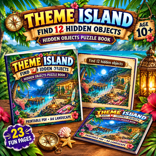 Theme Island Hidden Objects – Tropical Adventure Activity Book