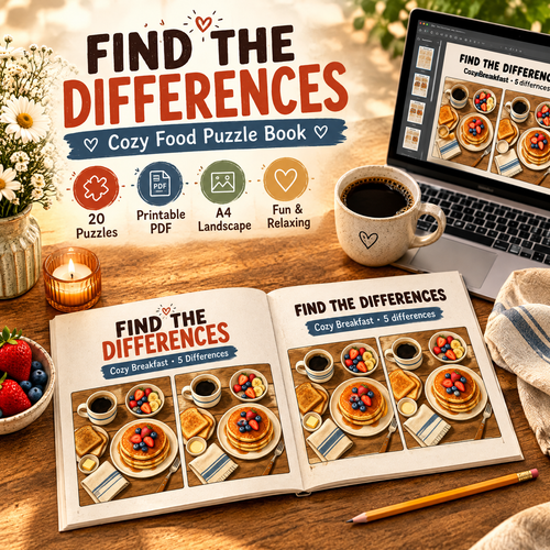 Find the Differences: Cozy Food Puzzle Book