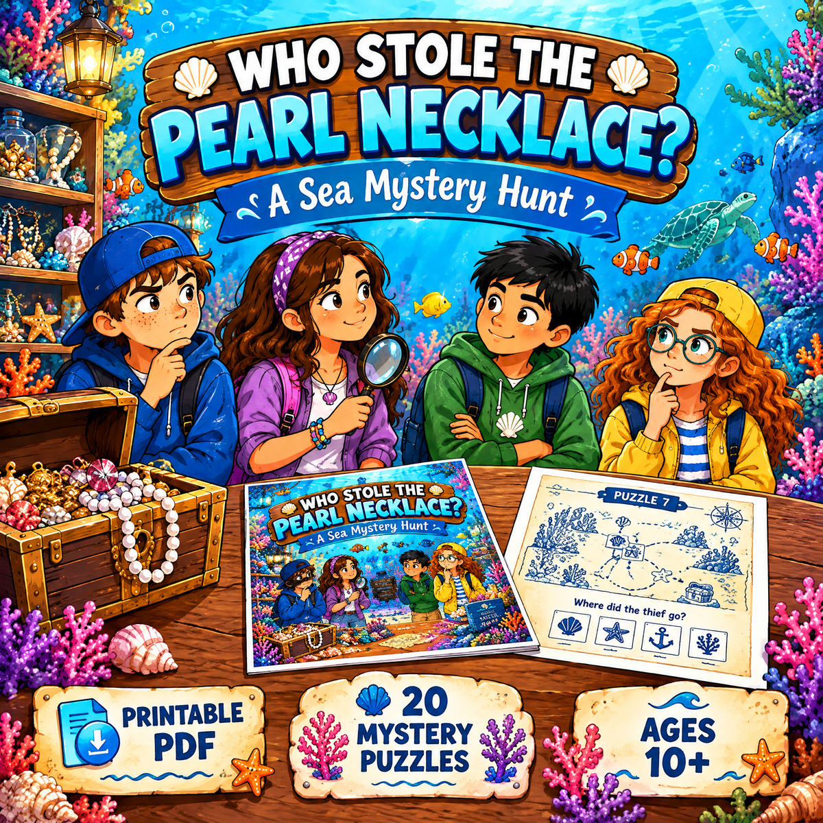 Who Stole the Pearl Necklace? – A Sea Mystery Hunt – Ocean Detective Game