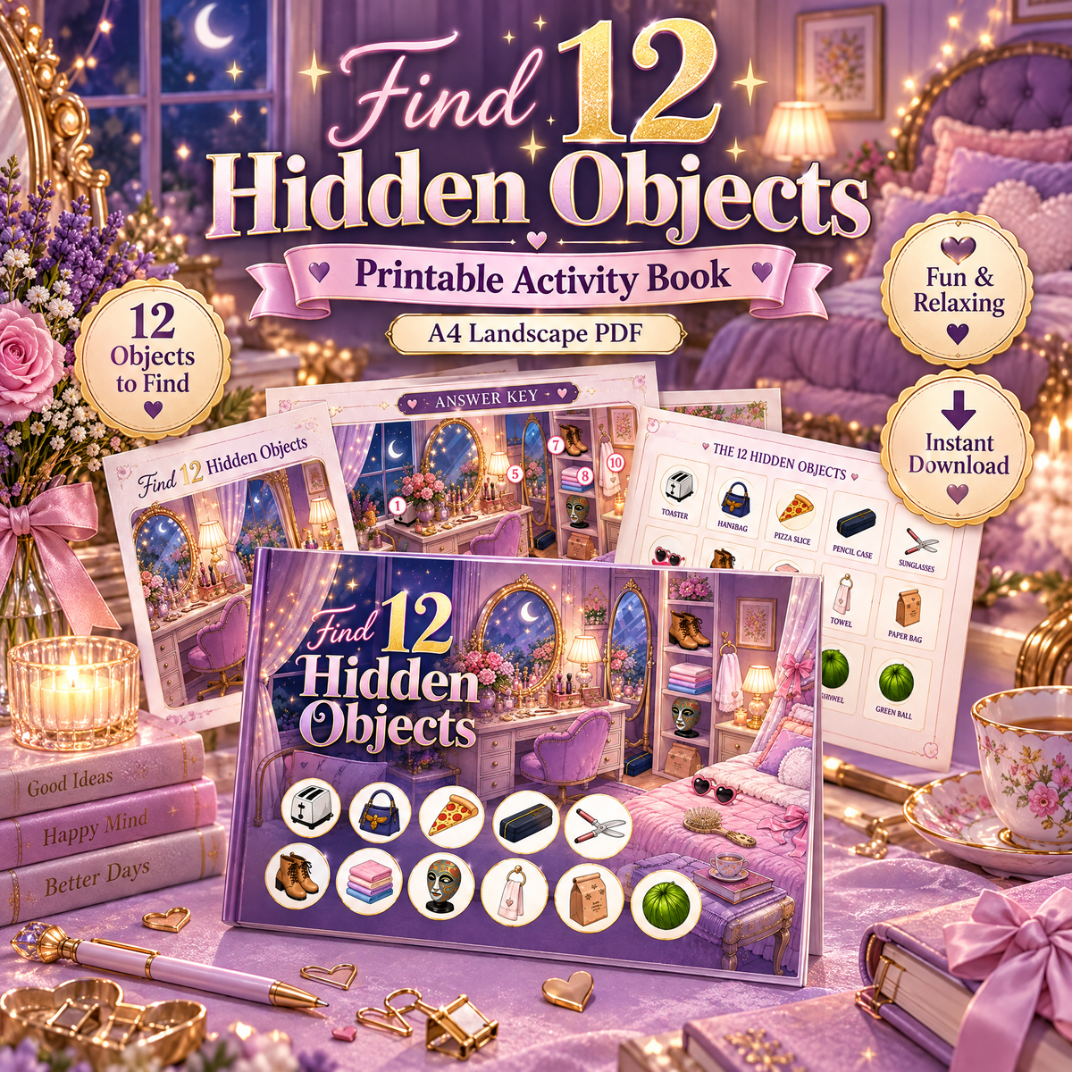 Find 12 Hidden Objects – Interactive Puzzle Game