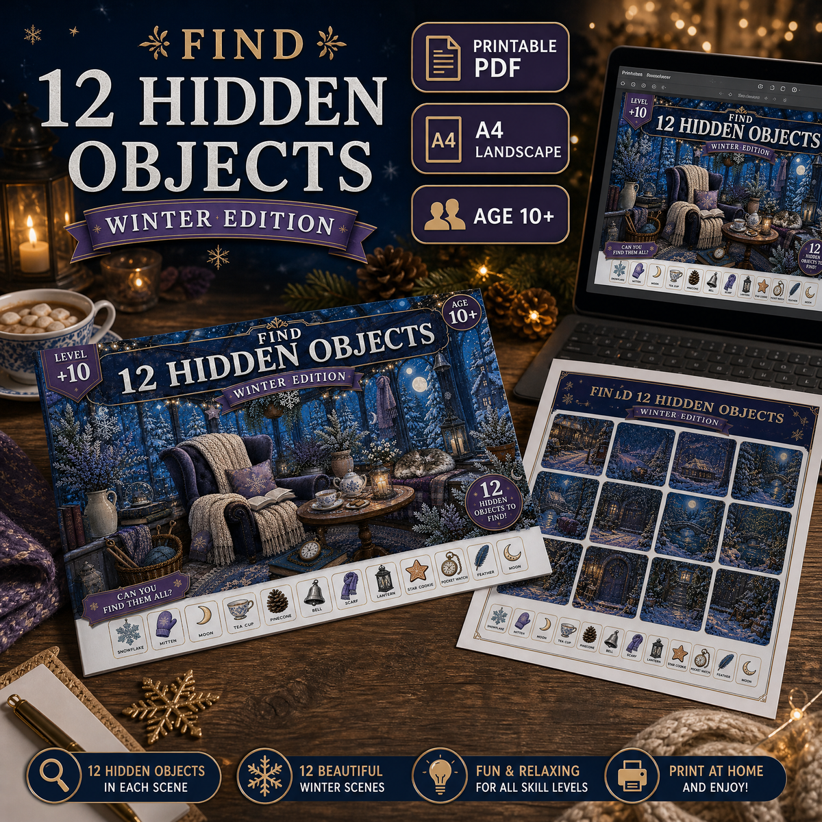 Find 12 Hidden Objects: Dreamy Winter Edition