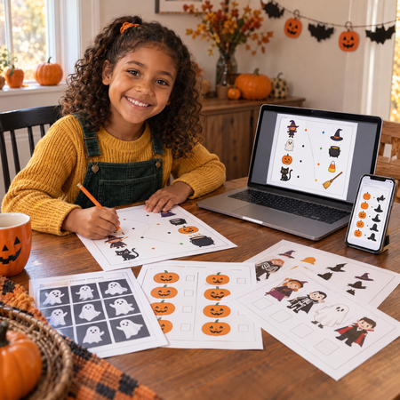 Halloween Game Book: 20 Fun Educational Games - real life photo 1