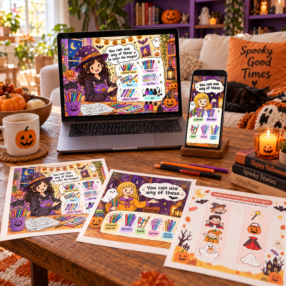 The Halloween Collection  - Coloring Books and Learning Games for Spooky Season