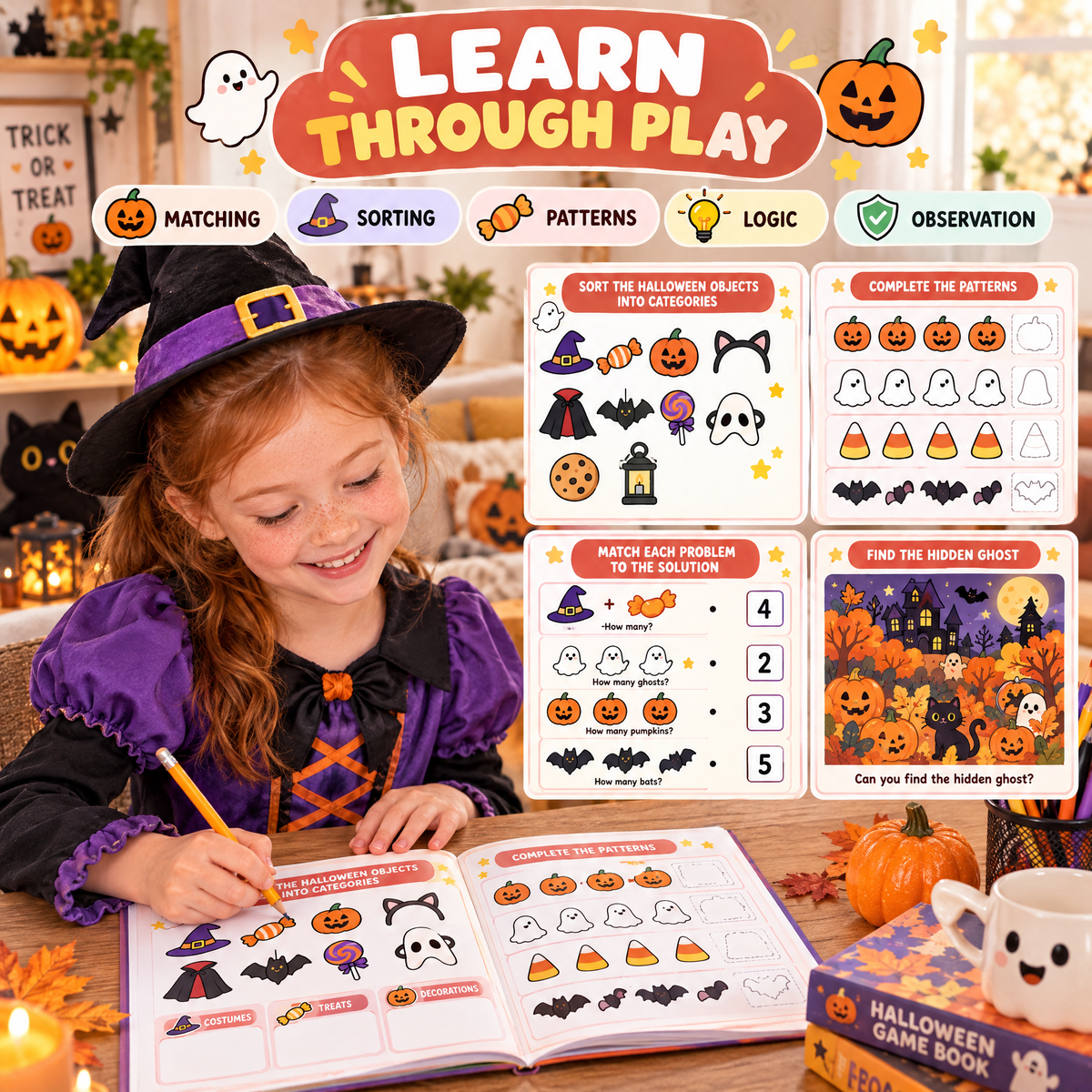 Halloween Game Book: 20 Fun Educational Games