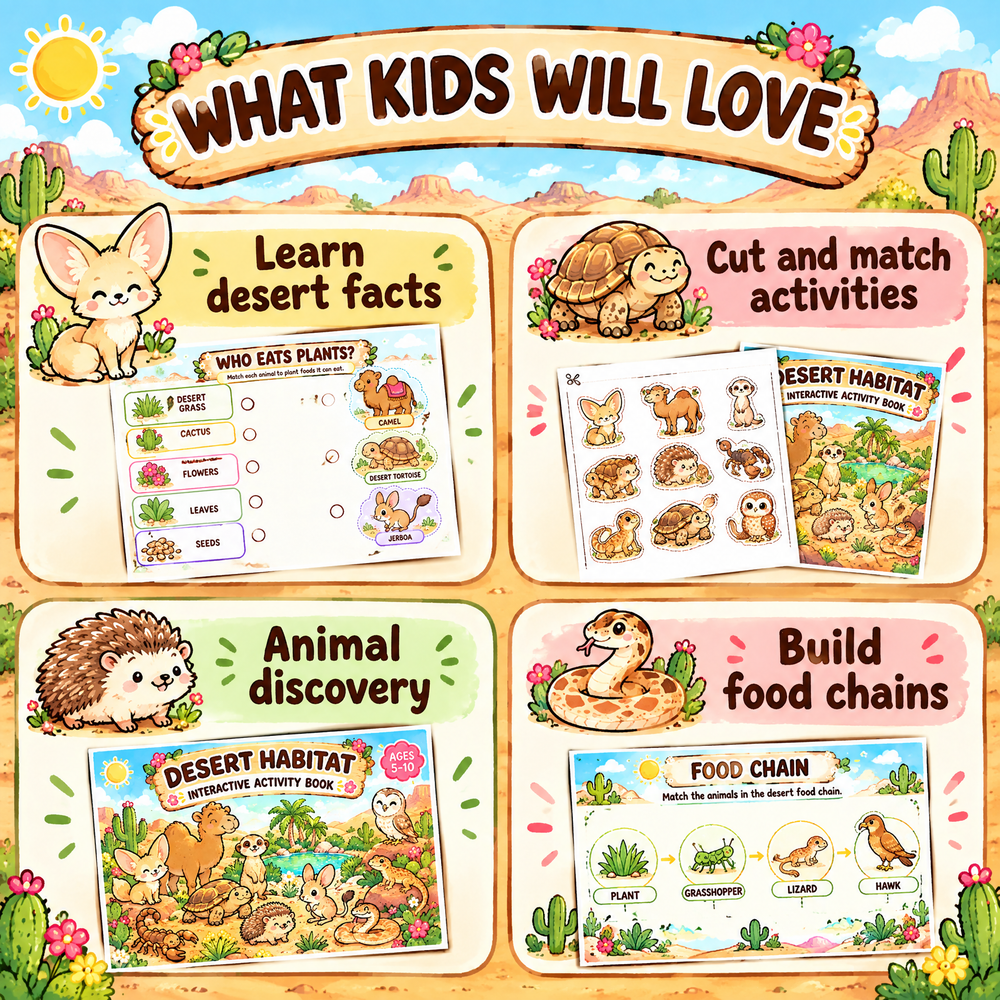 Desert Habitat — Interactive Activity Book for Kids Ages 5–10