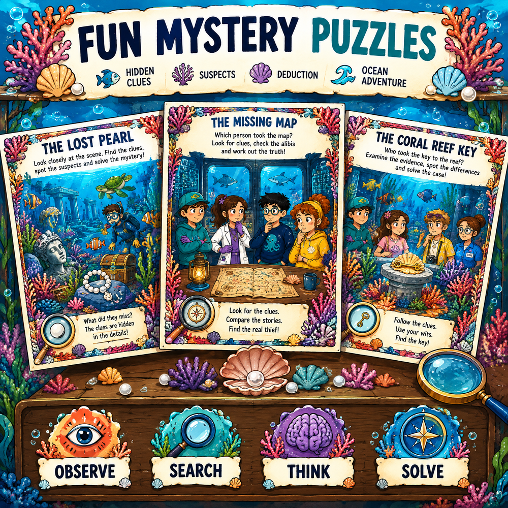 Who Stole the Pearl Necklace? – A Sea Mystery Hunt – Ocean Detective Game