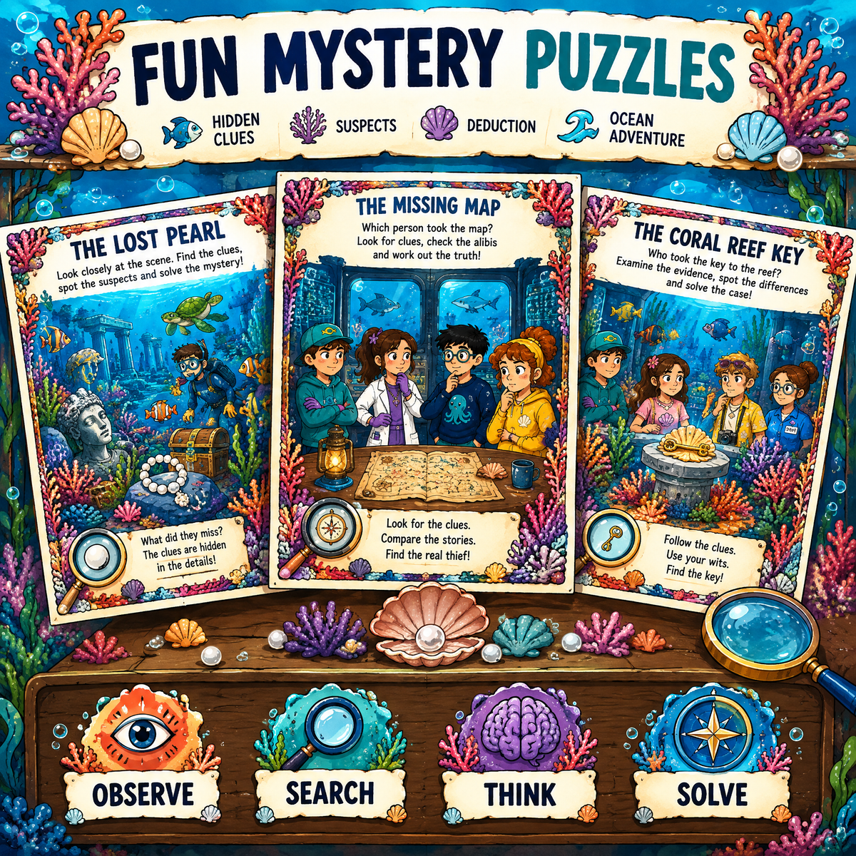 Who Stole the Pearl Necklace? – A Sea Mystery Hunt – Ocean Detective Game