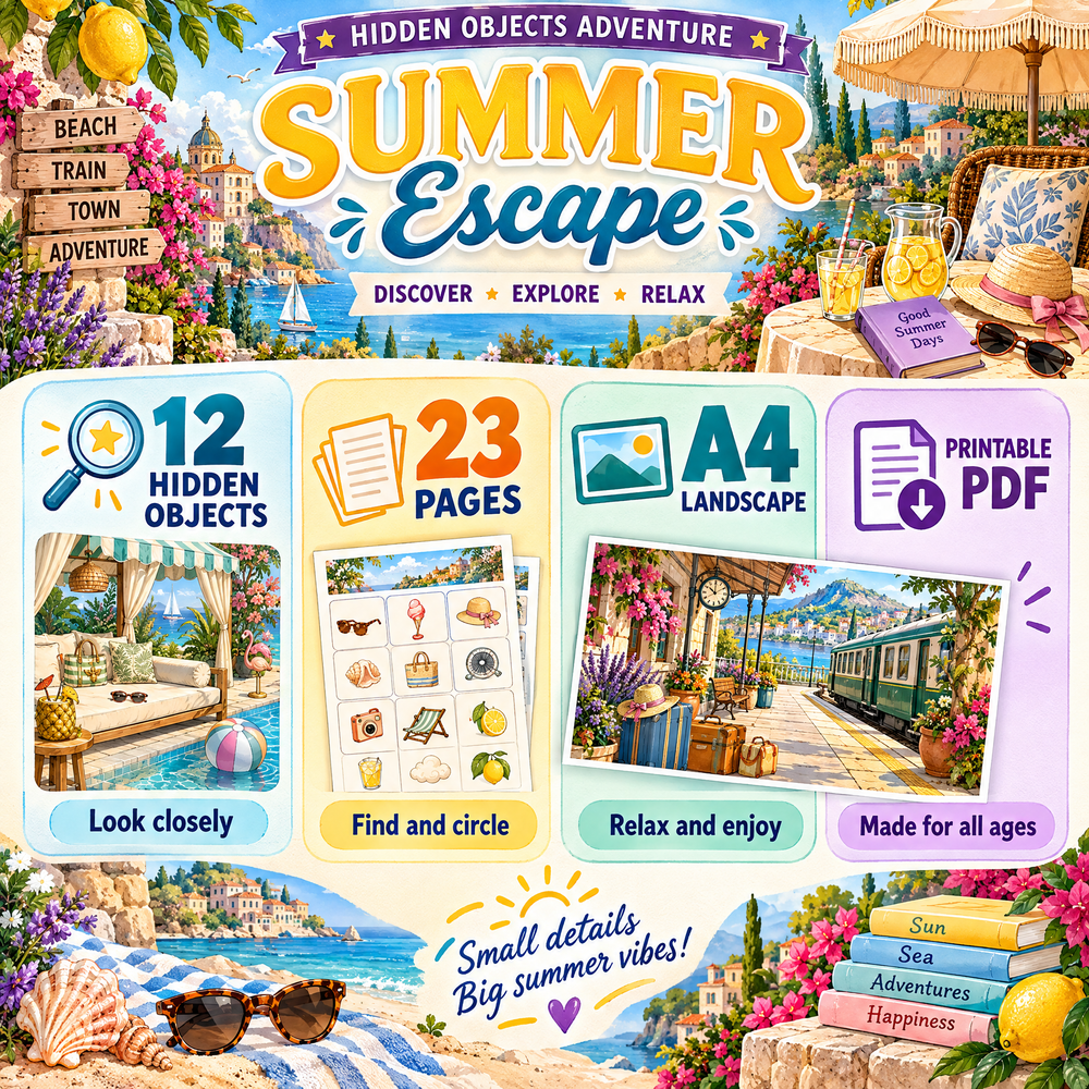 Dreamy Summer Escape – Hidden Objects Game for Kids