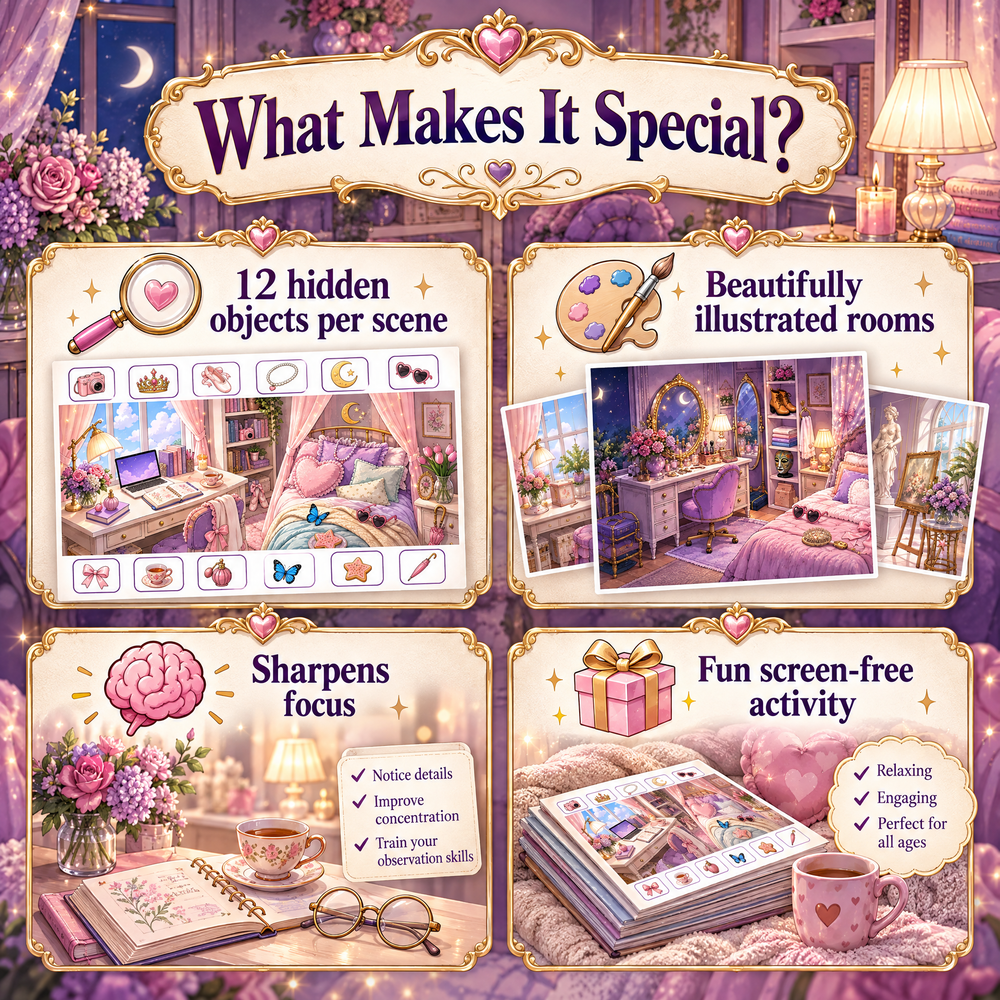 Find 12 Hidden Objects – Interactive Puzzle Game