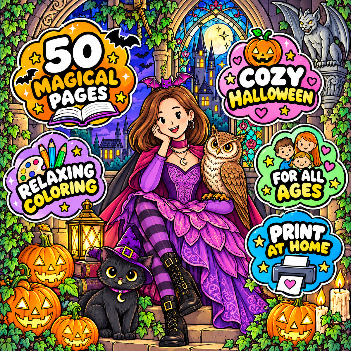 Dreamy Halloween Costume Coloring Book