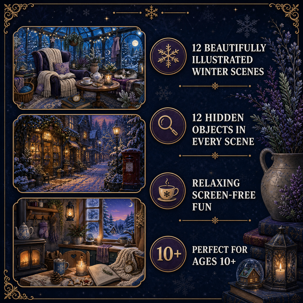 Find 12 Hidden Objects: Dreamy Winter Edition