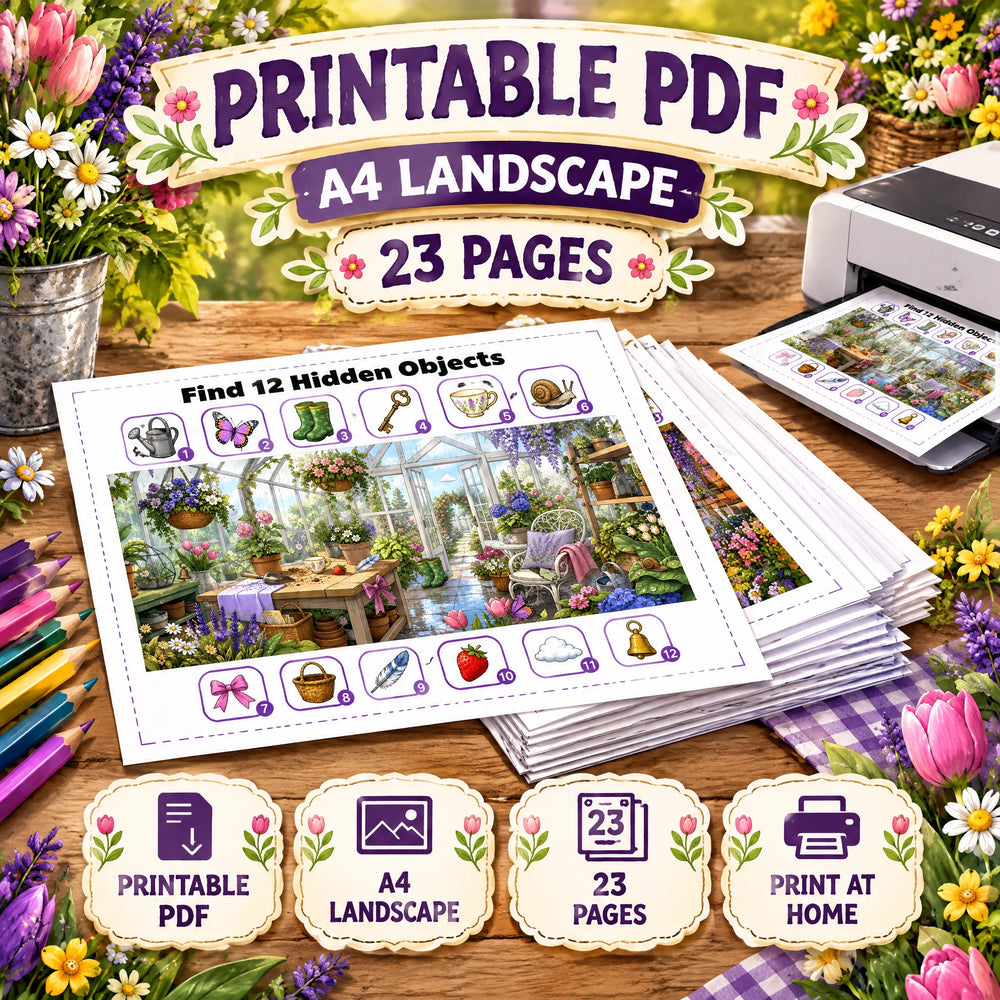 Find 12 Hidden Objects – Spring Edition Puzzle Book