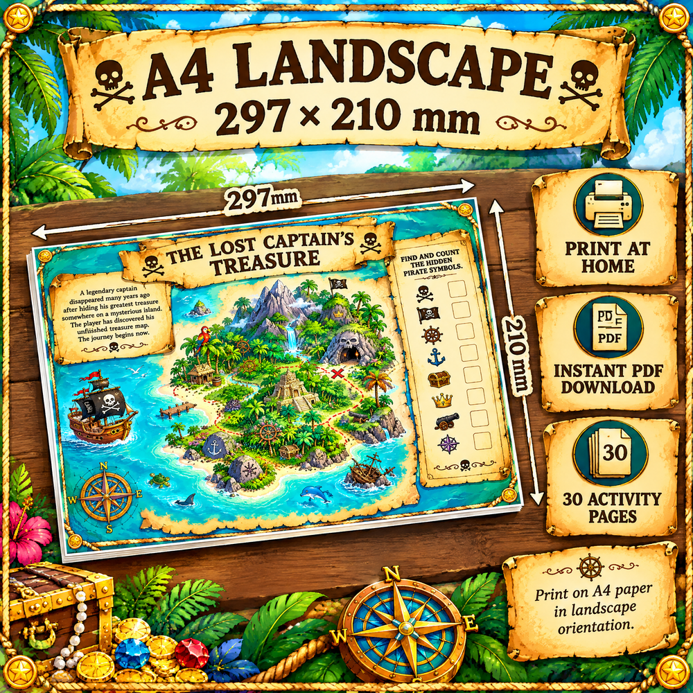 The Lost Captain's Treasure – Printable Adventure Hunt