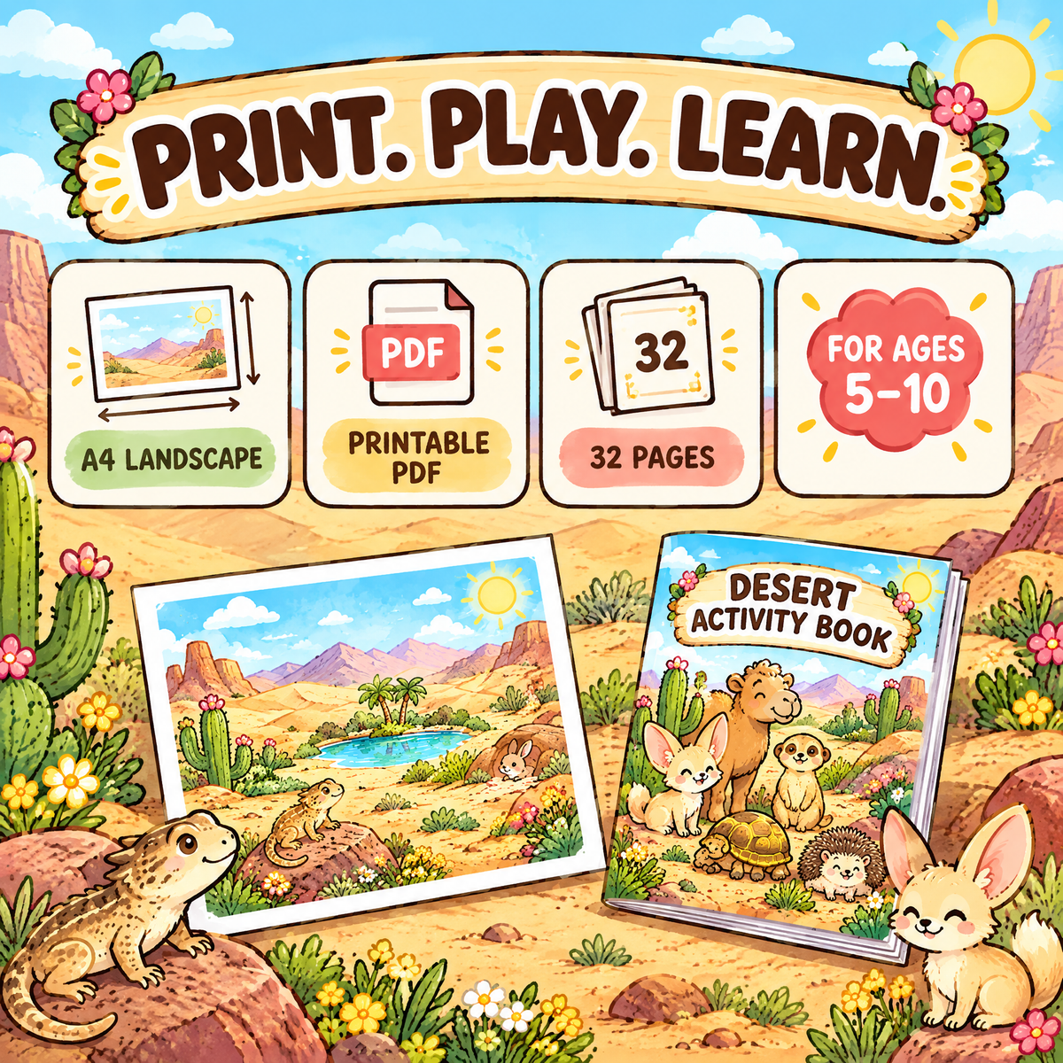 Desert Habitat — Interactive Activity Book for Kids Ages 5–10