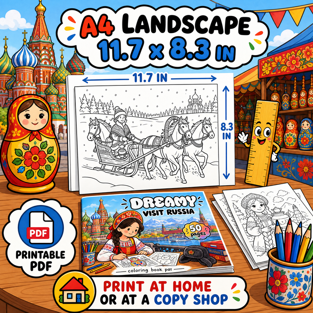Dreamy – Visit Russia: Coloring Book