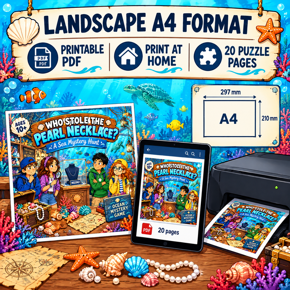 Who Stole the Pearl Necklace? – A Sea Mystery Hunt – Ocean Detective Game