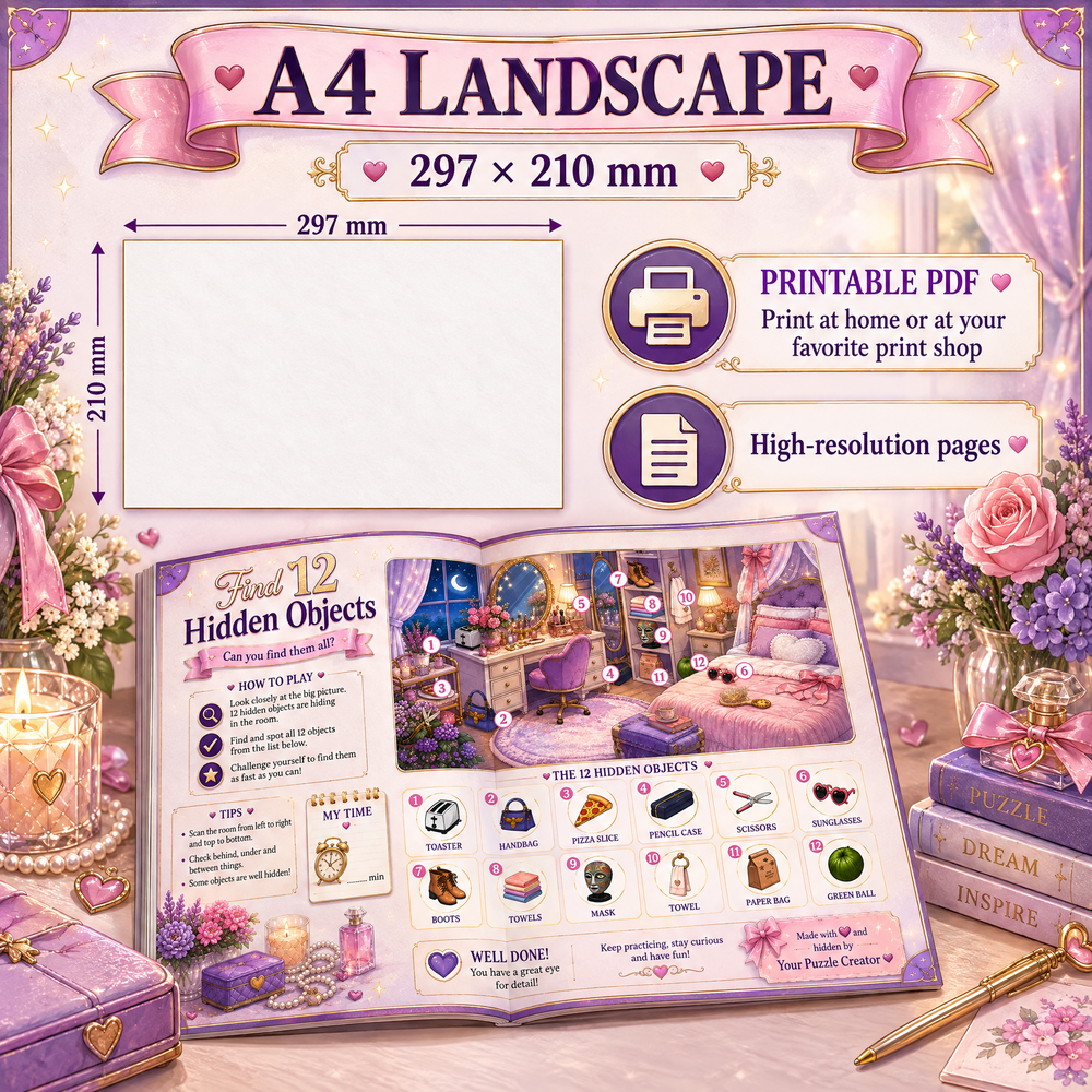 Find 12 Hidden Objects – Interactive Puzzle Game