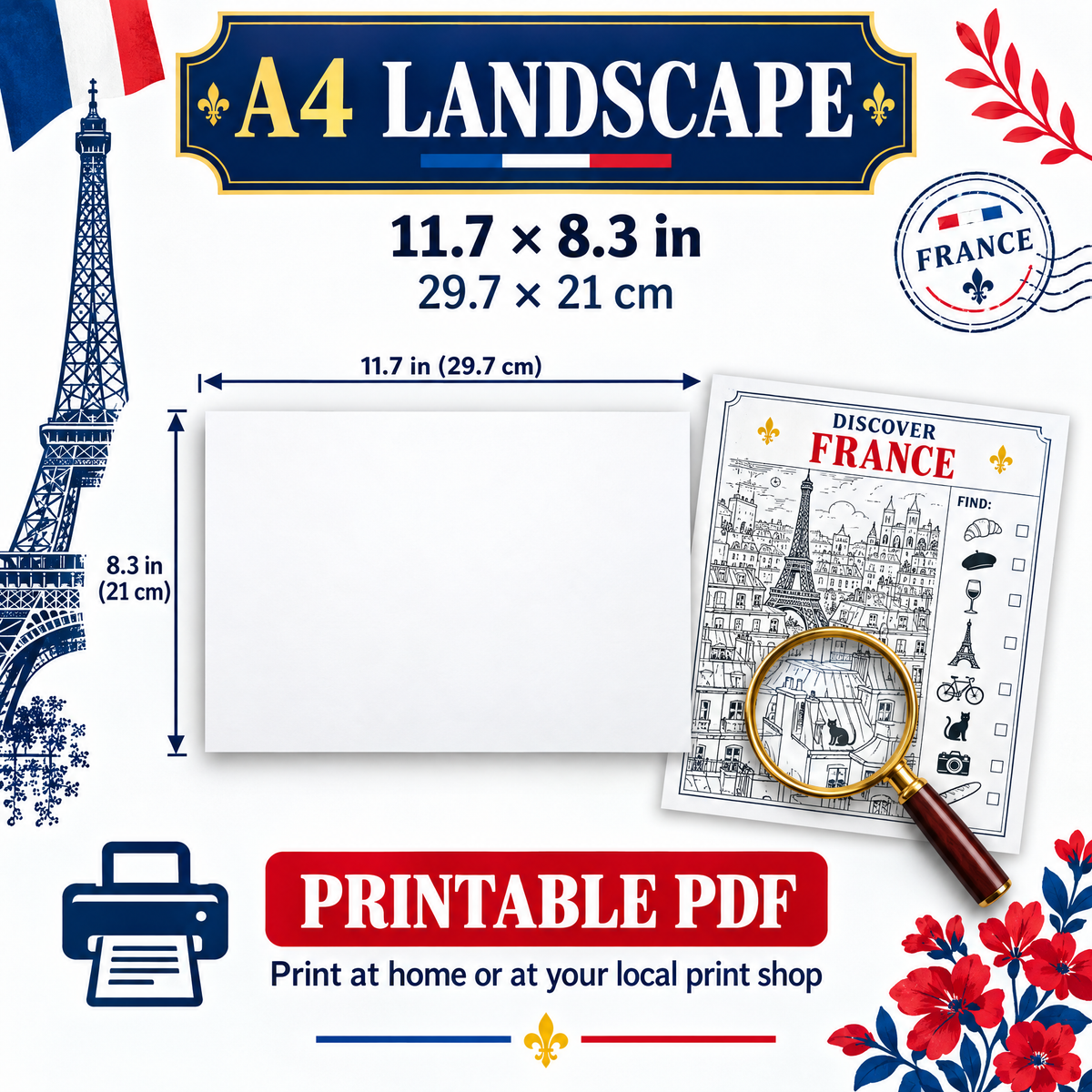 Find the Differences – France Edition Printable PDF