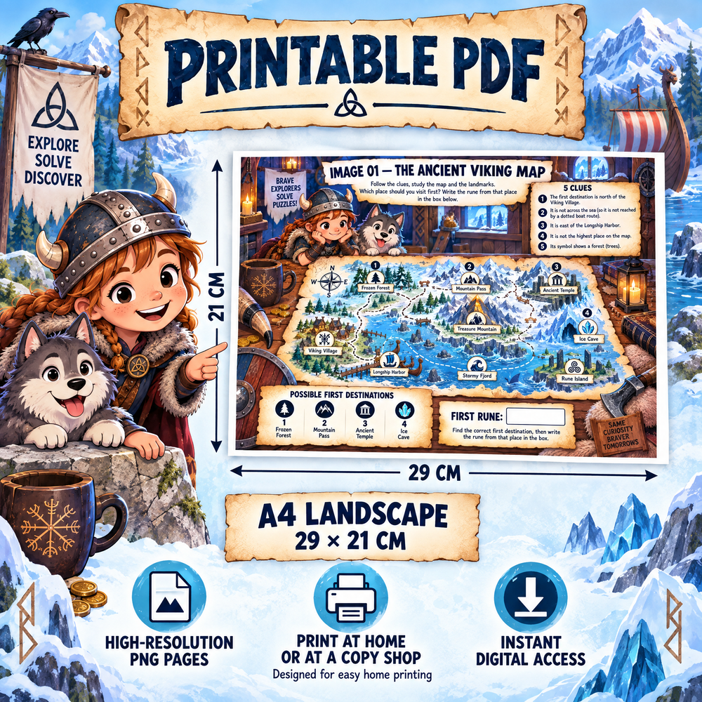 The Viking Treasure Quest – Printable Puzzle Adventure