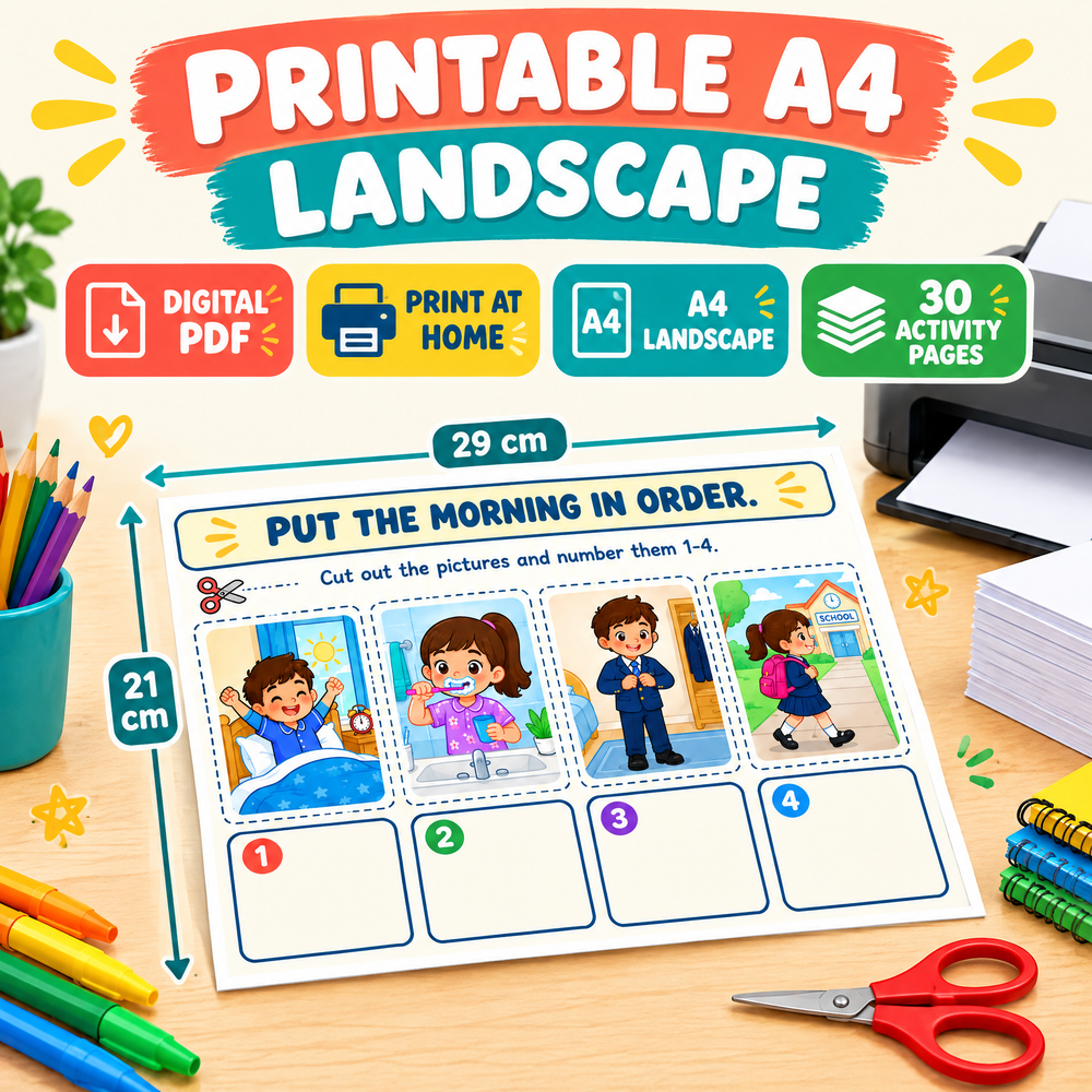 Children at School 30 Printable Learning Games for Kids Ages 5–10