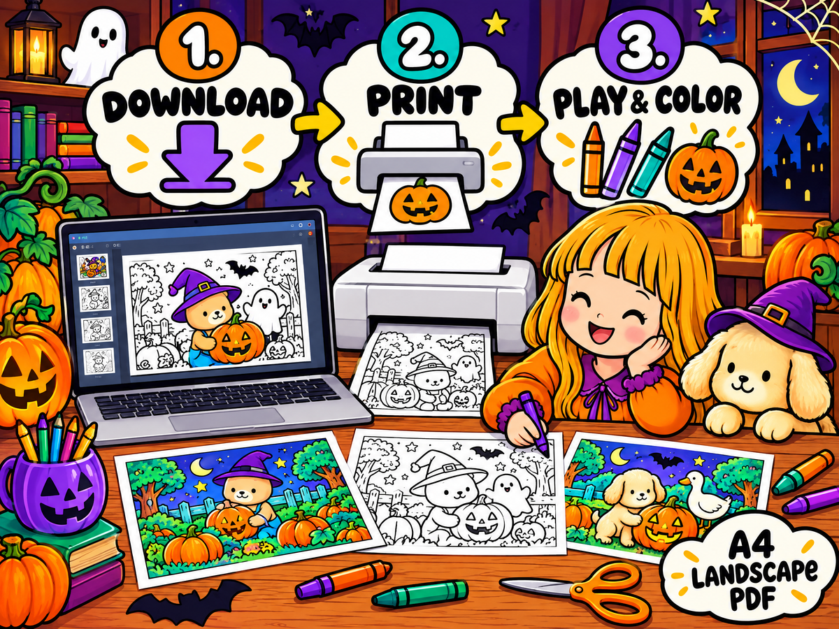 The Halloween Collection  - Coloring Books and Learning Games for Spooky Season