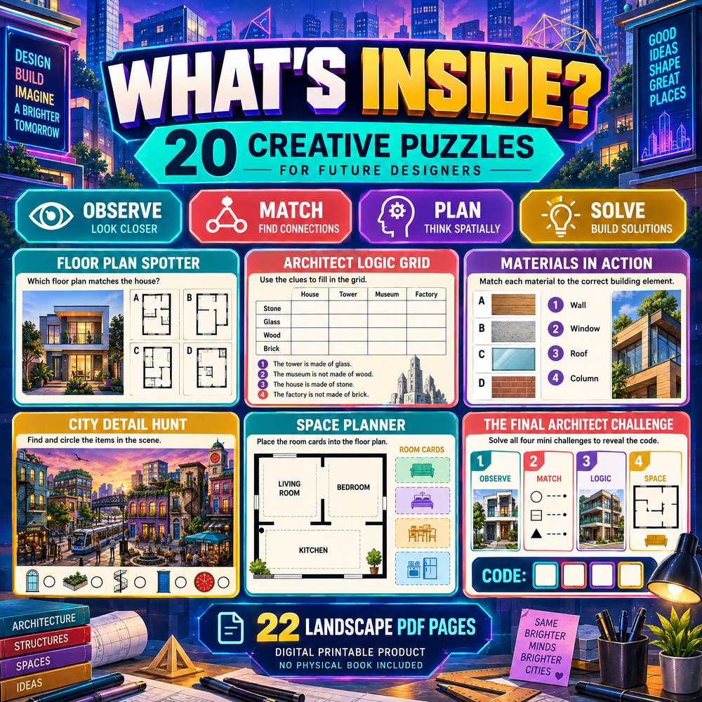 The Architect Game – 20 Creative Puzzles for Future Designer