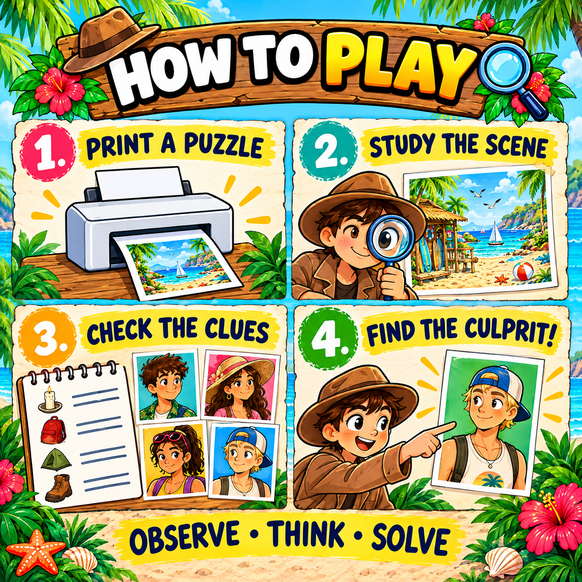 Find the Culprit! – Summer Mystery Puzzle Game