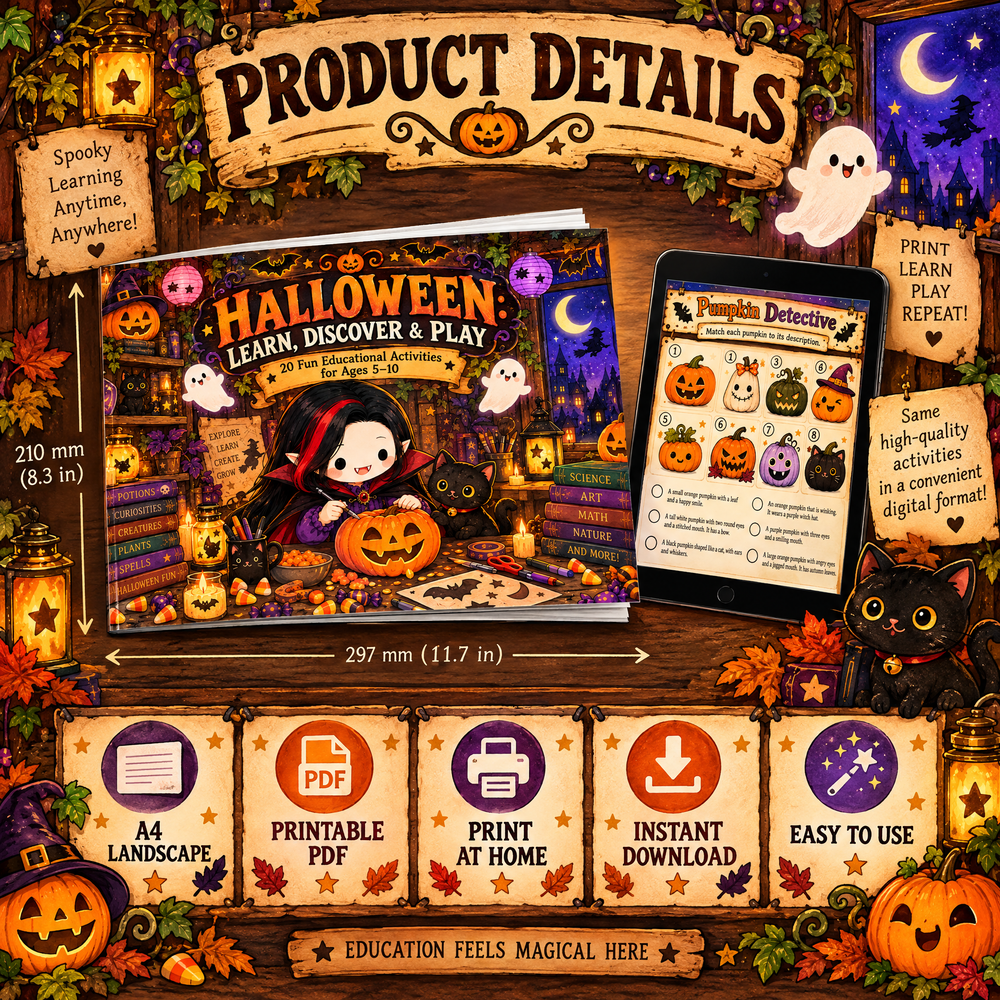 Halloween: Learn, Discover &amp; Play  Where Learning Meets Spooky Adventure!