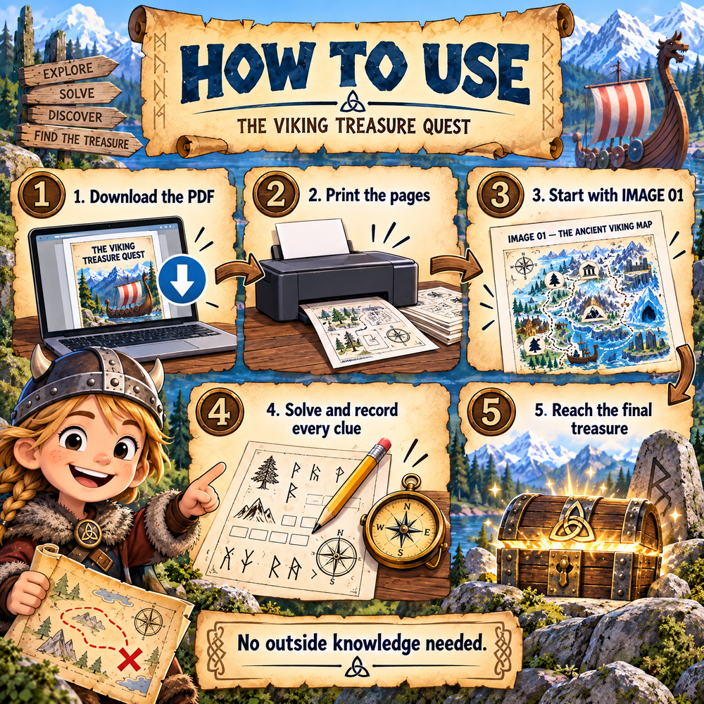 The Viking Treasure Quest – Printable Puzzle Adventure