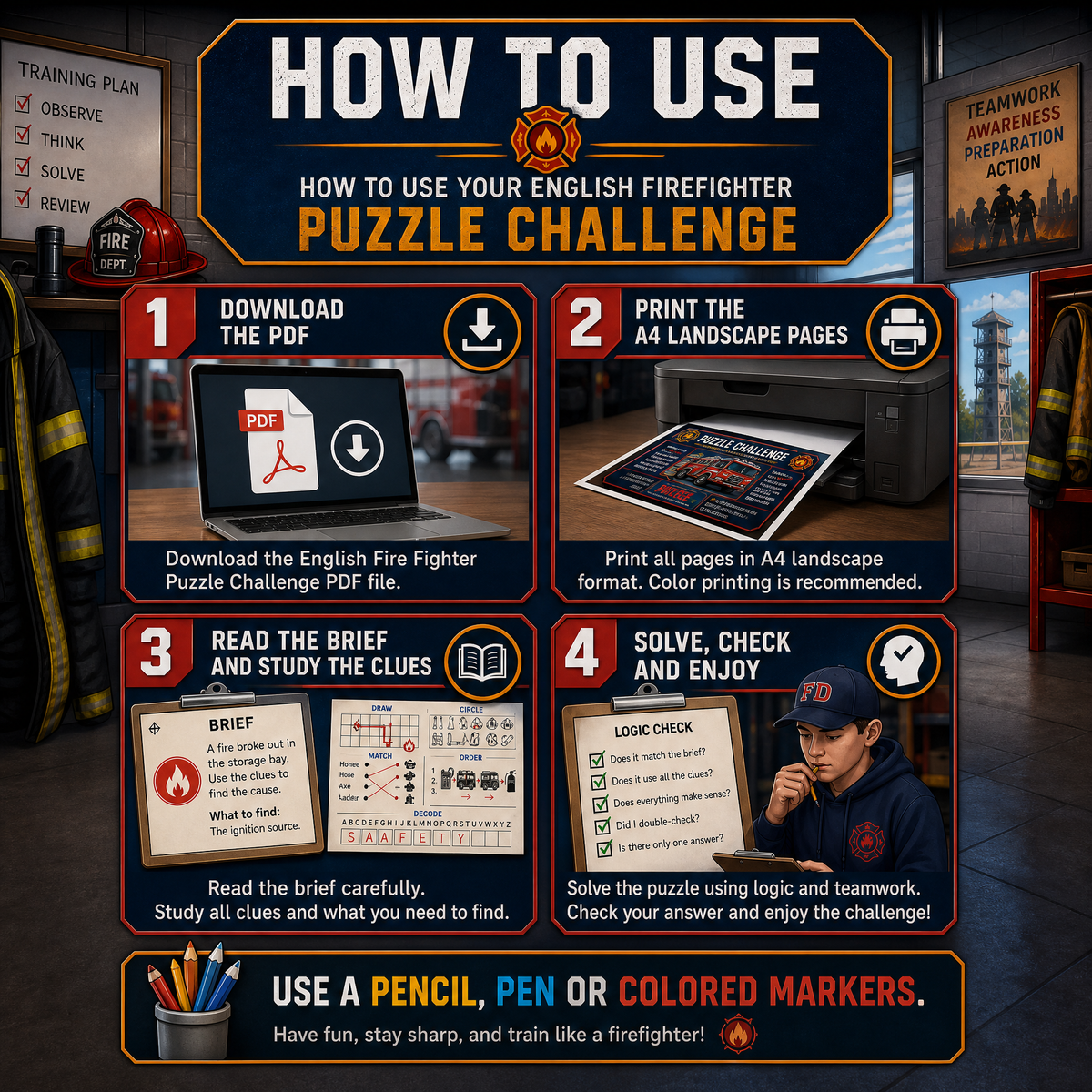 Firefighter Puzzle Collection – Action-Packed Brain Teasers