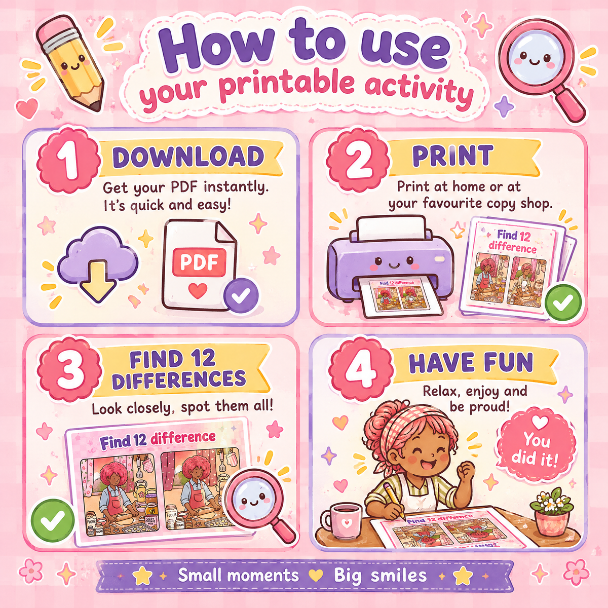 Find 12 Differences – Cozy Home Edition Puzzle Book