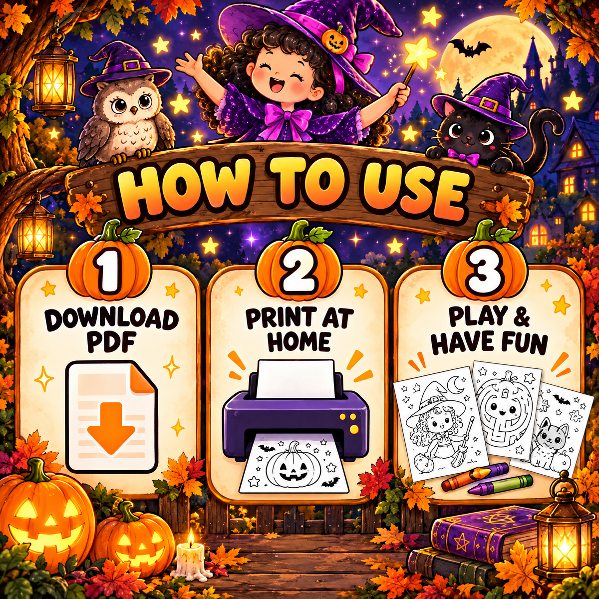 30 Games of Observation and Reasoning  Cute Witcher at Halloween