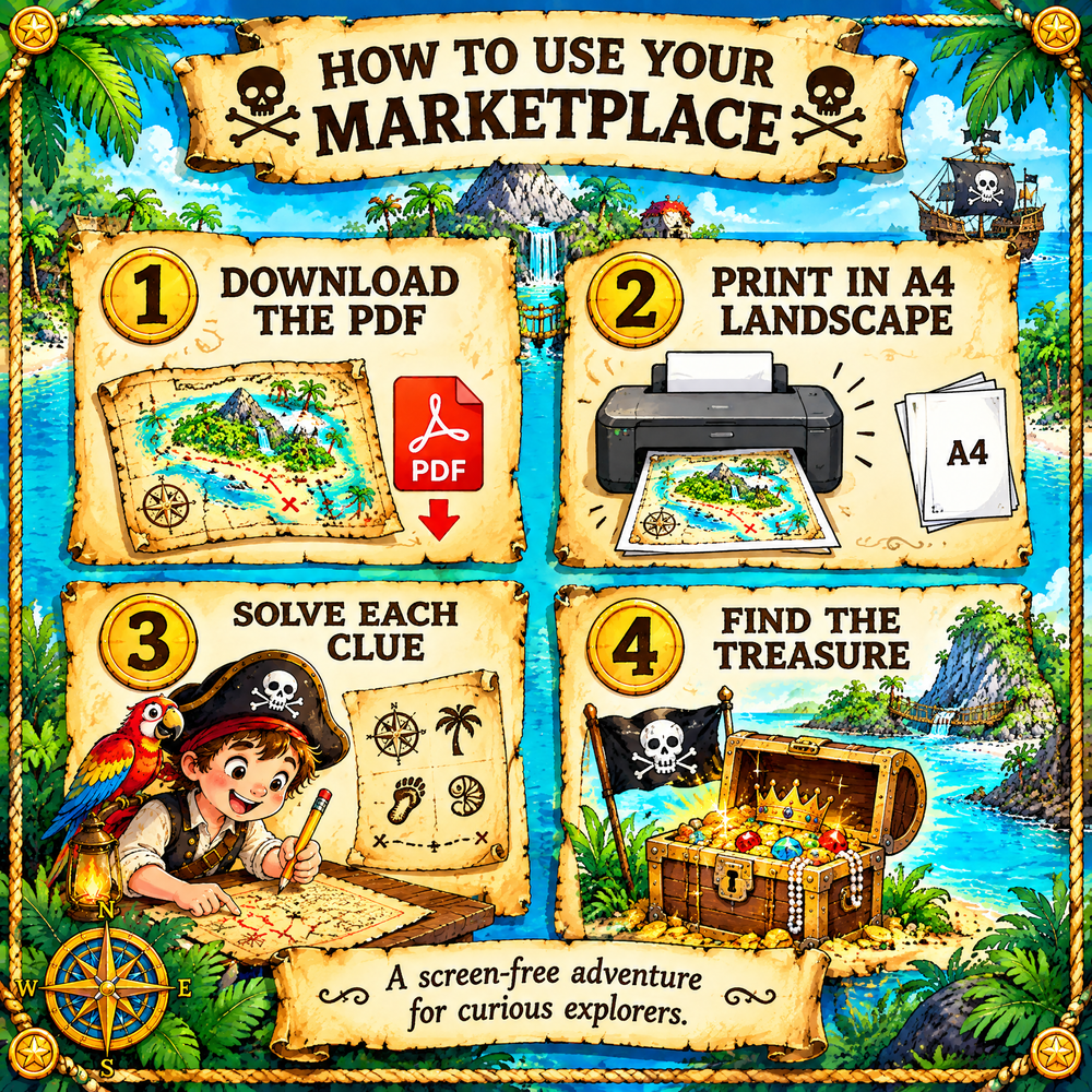 The Lost Captain's Treasure – Printable Adventure Hunt