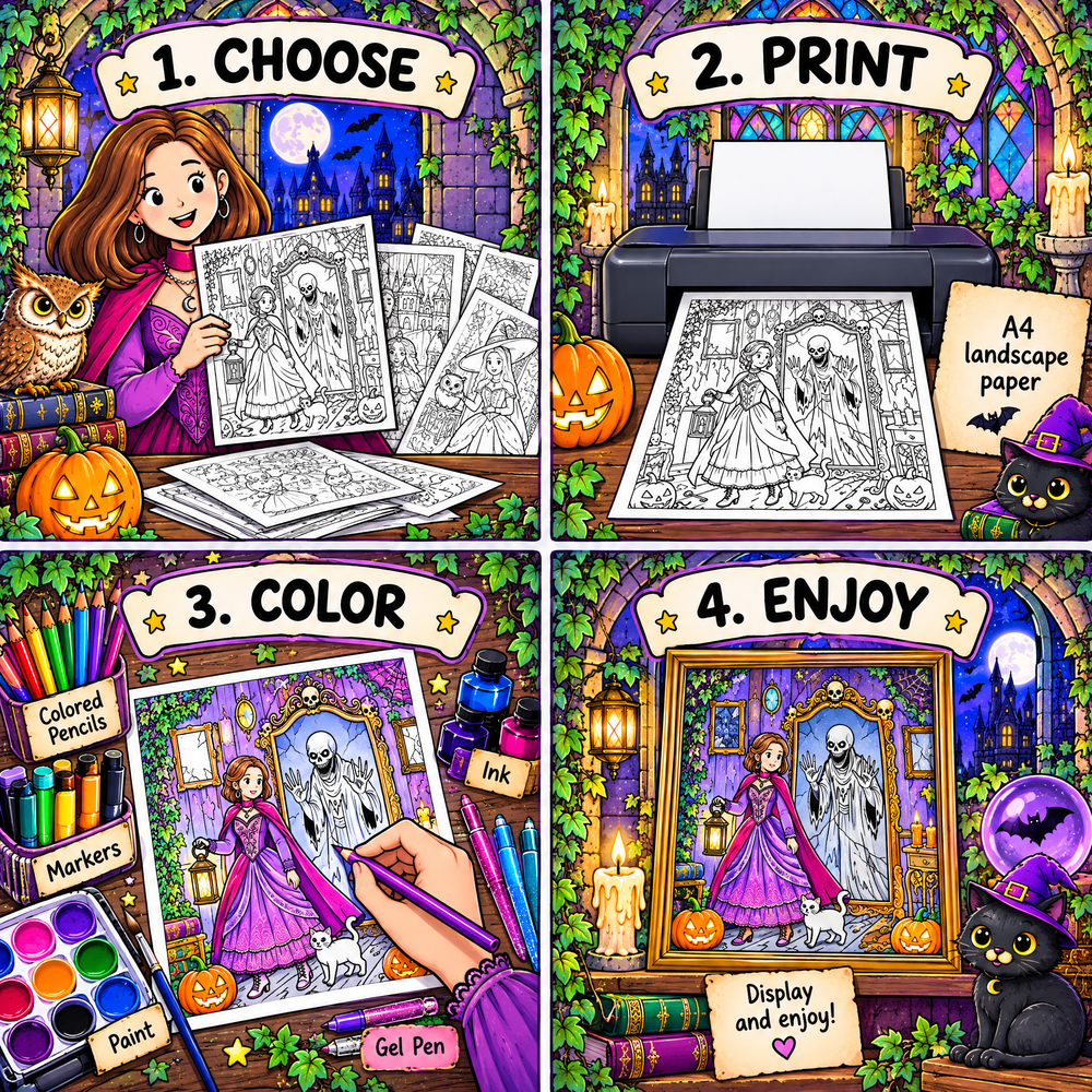 Dreamy Halloween Costume Coloring Book