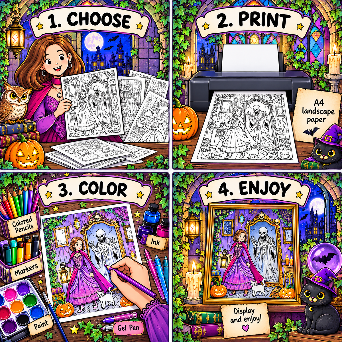 Dreamy Halloween Costume Coloring Book