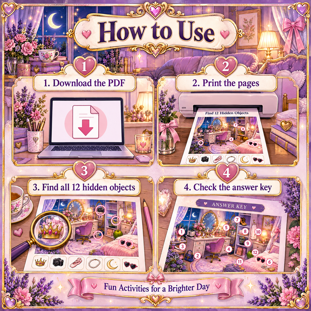 Find 12 Hidden Objects – Interactive Puzzle Game
