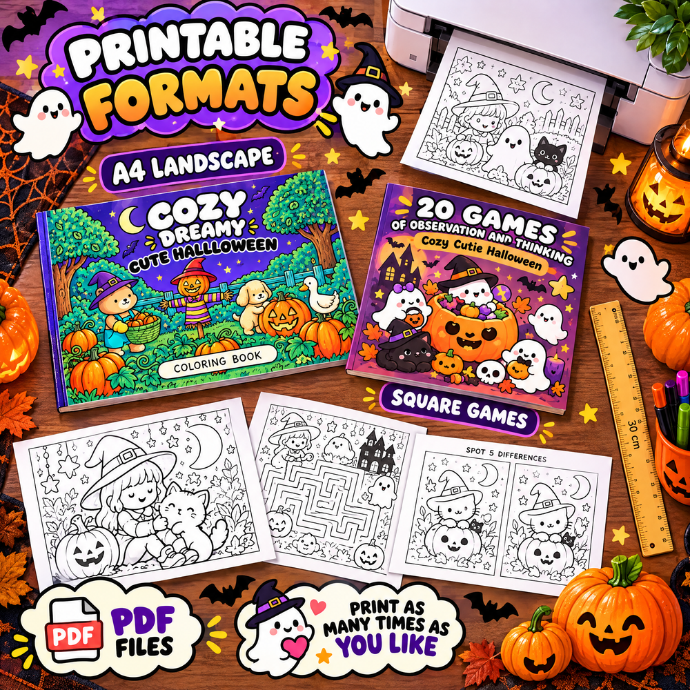 The Halloween Collection  - Coloring Books and Learning Games for Spooky Season