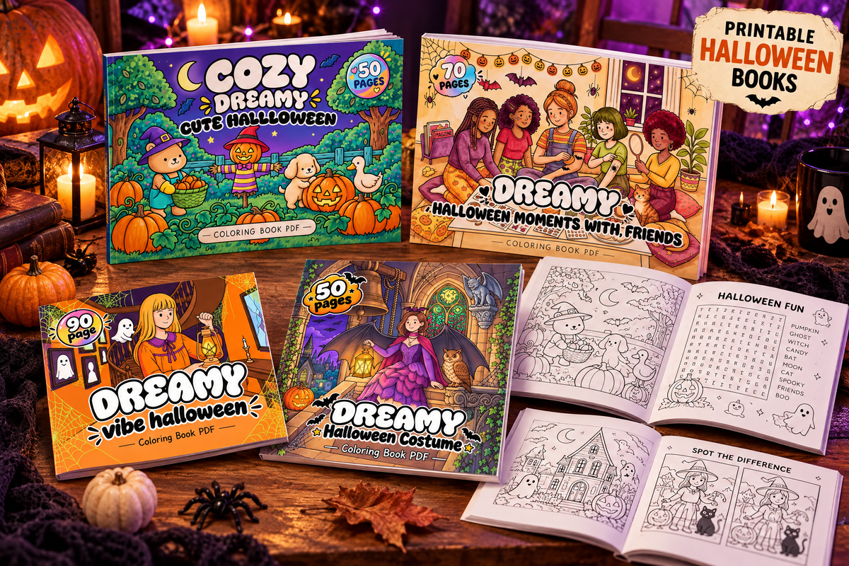 The Halloween Collection  - Coloring Books and Learning Games for Spooky Season