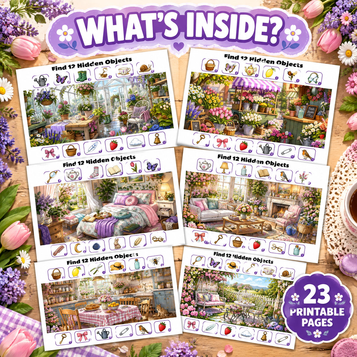 Find 12 Hidden Objects – Spring Edition Puzzle Book