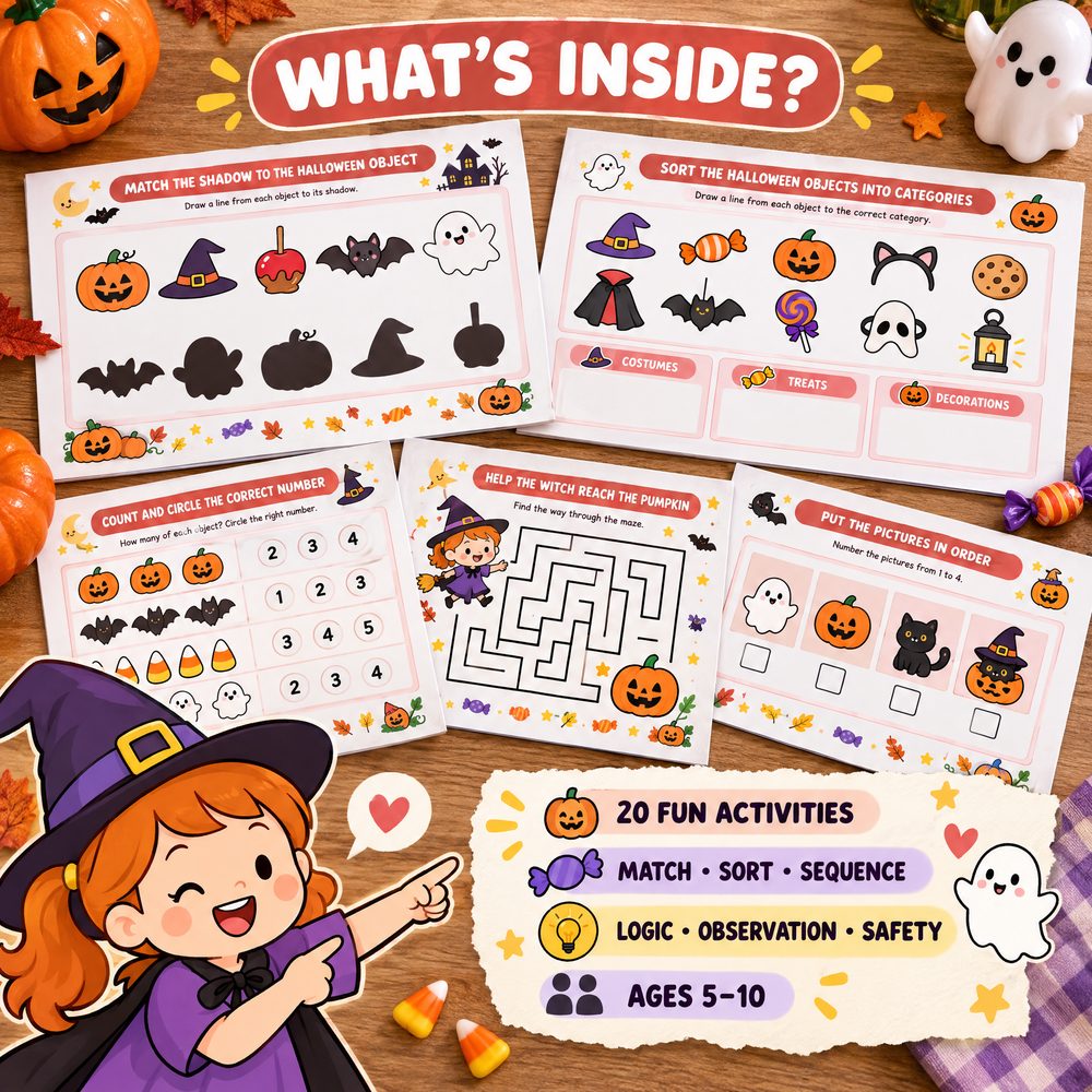 Halloween Game Book: 20 Fun Educational Games