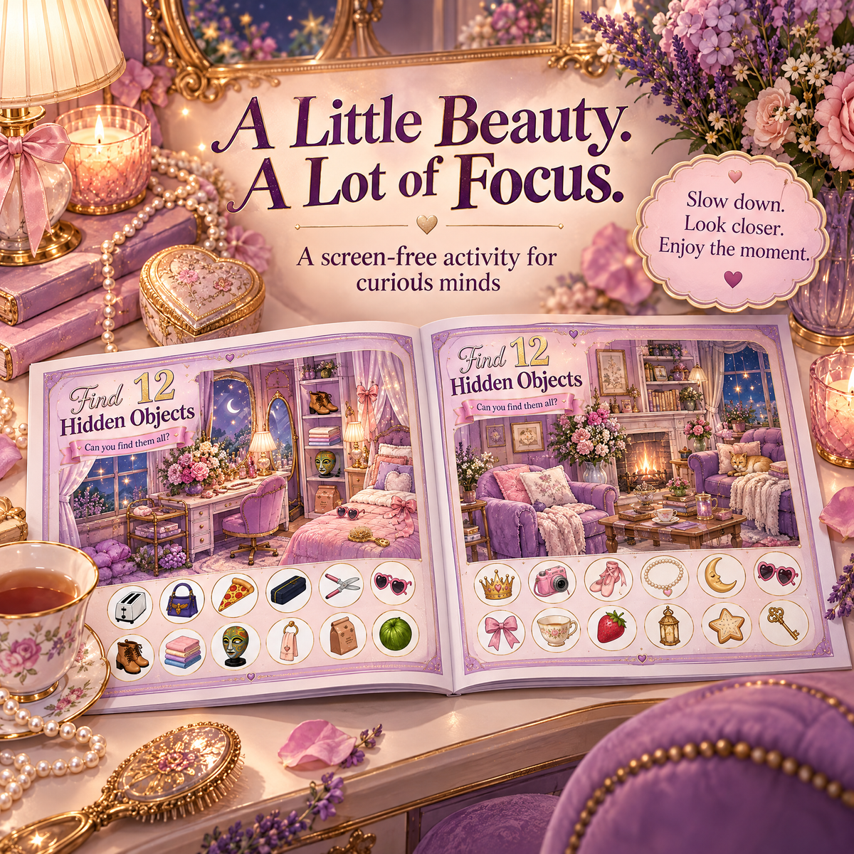 Find 12 Hidden Objects – Interactive Puzzle Game