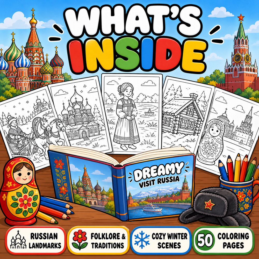 Dreamy – Visit Russia: Coloring Book