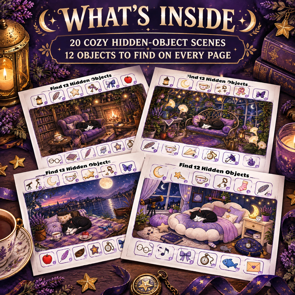 Cat's Dream World – Printable Hidden Objects Game
