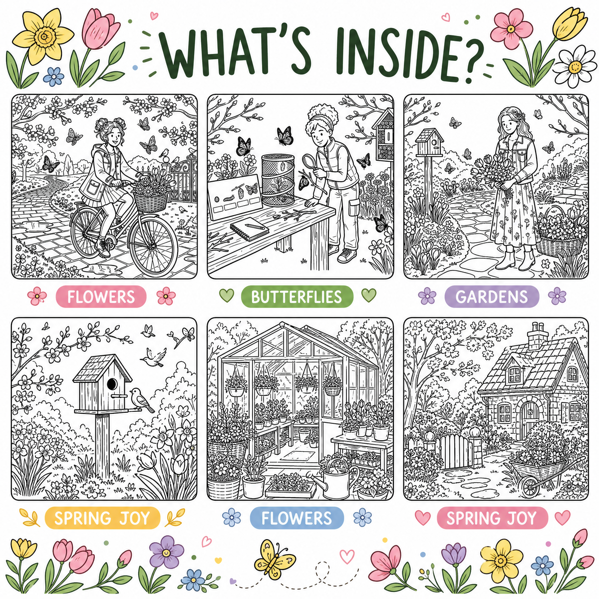 Dreamy Spring Coloring Book PDF