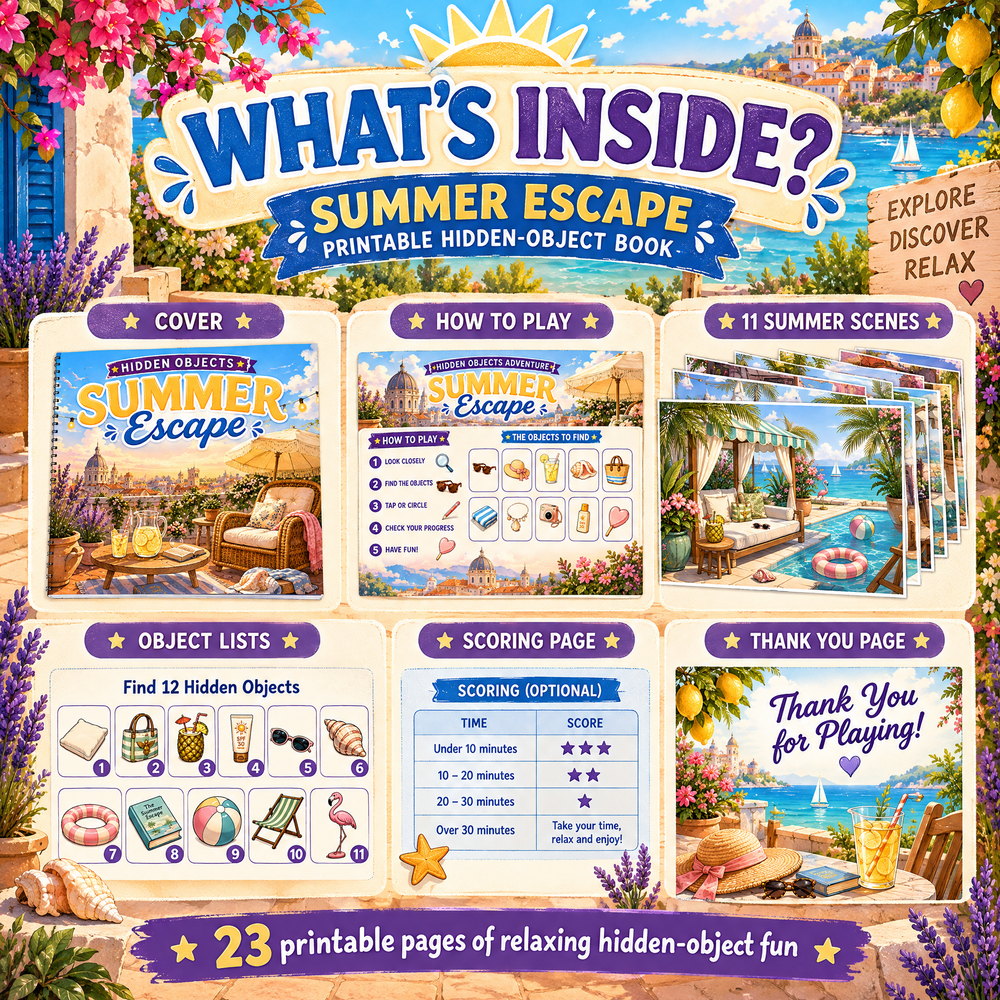 Dreamy Summer Escape – Hidden Objects Game for Kids