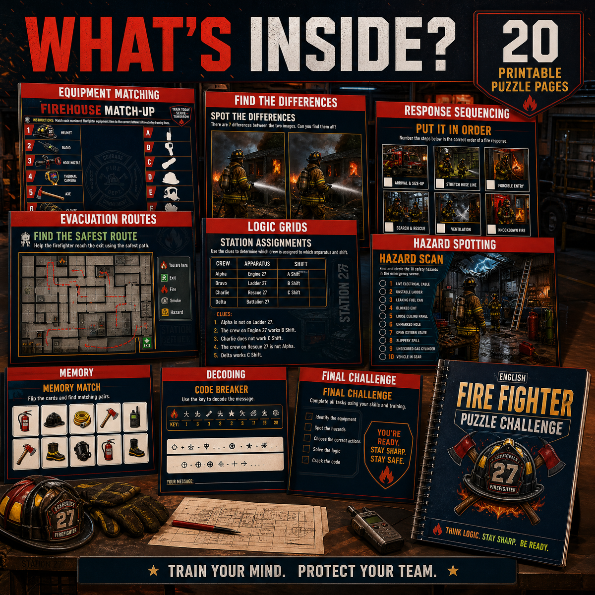 Firefighter Puzzle Collection – Action-Packed Brain Teasers